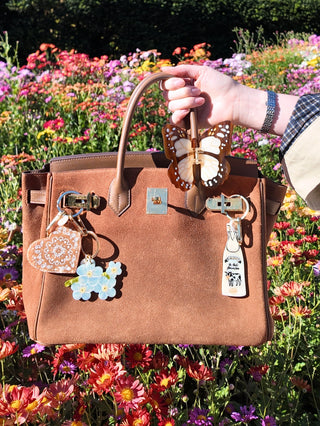 Grosse Schmetterling Haarspange Braun - Ecru I Geschenkidee