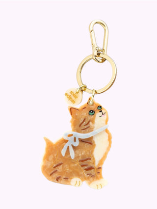 Handbemalter Kätzchen-Taschenanhänger + Schlüsselanhänger I Geschenkidee
