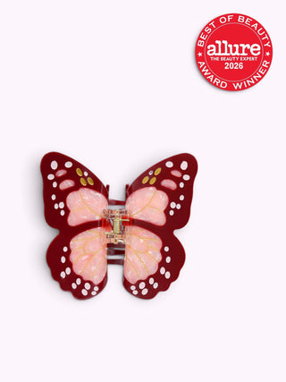 Grosse handbemalte Monarch Schmetterling Haarspange Double Pink I Geschenktipp💕