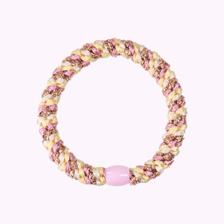 Kknekki Hair Tie Mix Oldpink Yellow Glitter, 4 für 3