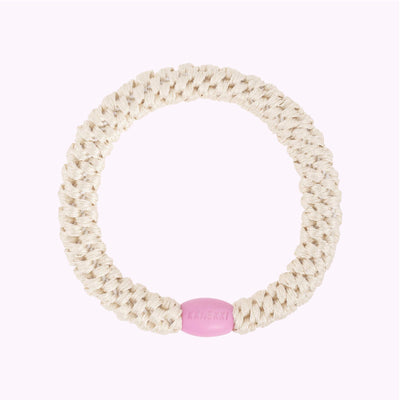 Kknekki Hair Tie Ivory Pink, 4 für 3