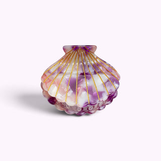 Haarklammer Muschelform Lila Melange