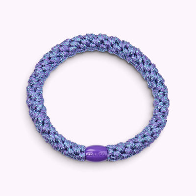 Kknekki Hair Tie Purple Blue glitter 4 für 3