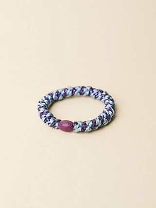 Kknekki Hair Tie Seablue dark purple glitter Stripe 4 für 3