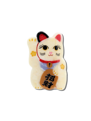 Handbemalte Lucky Cat Claw Haarspange | Geschenkidee