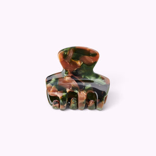 Mini Hairclip Green - Brown