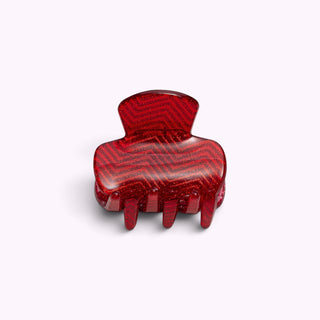 Mini Hairclip Red Glitter