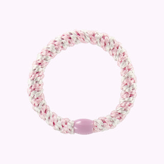 Kknekki Hair Tie Gestreift Pink - White, 4 für 3