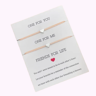 Friends Armband Light Peach Silver
