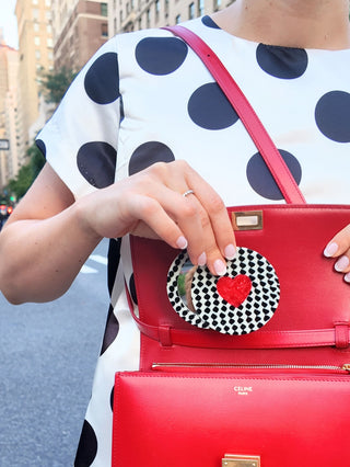 Handbemalter Kompaktspiegel Herz| Geschenkidee