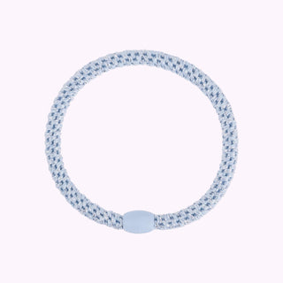 Kknekki Hair Tie Slim Sea Blue Glitter, 4 für 3