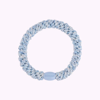 Kknekki Hair Tie Sparkling Blue Glitter, 4 für 3