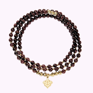 Triple Mala Garnet Glow