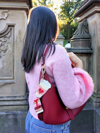 🩷 Coffee - Handbemalter Taschenhänger + Schlüsselanhänger   I Geschenkidee