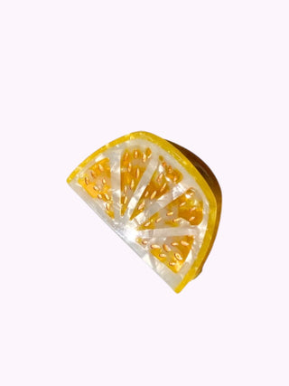 Handbemalter Zitronen Haarspange Medium | Geschenkidee